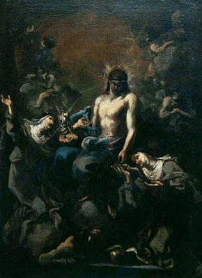 Christ Adored by Two Nuns, c.1721-22 (oil on canvas) à Alessandro Magnasco
