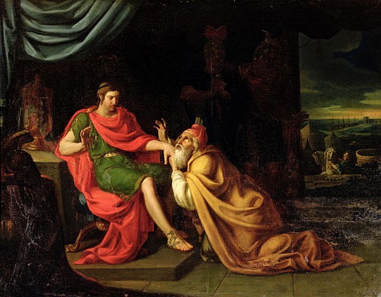 Priam and Achilles à Alessandro Padovanino