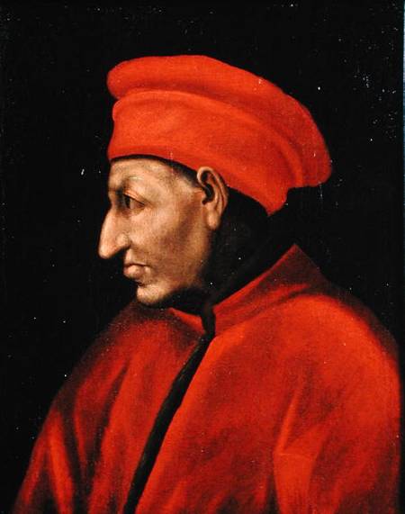 Portrait of Cosimo de'Medici (II Vecchio) (1389-1463) copied from Jacopo Pontormo (1494-1557) à Alessandro Pieroni