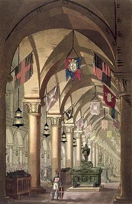 Tombs of the Knights Templar, c.1820-39 (aquatint)