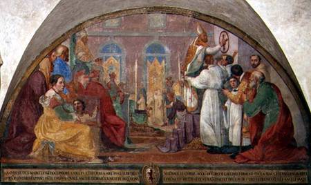 Pope Eugene IV Consecrating the convent of San Marco in 1442 à Alessandro Tiarini