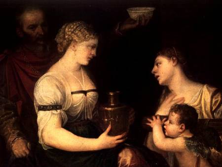 Allegory of Married life depicting the Gods Vesta, Hymen, Mars and Venus à Alessandro Varotari