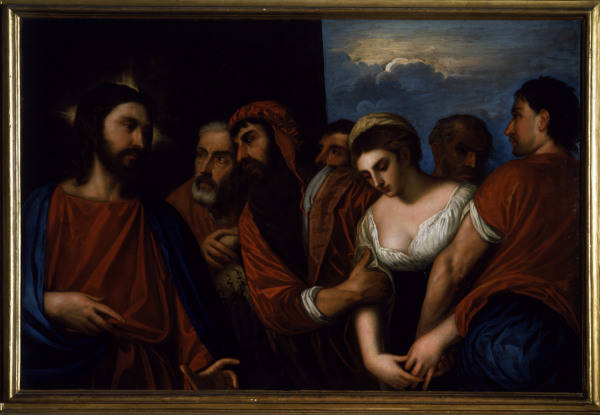 A. Varotari, Jesus et la femme adultere à Alessandro Varotari