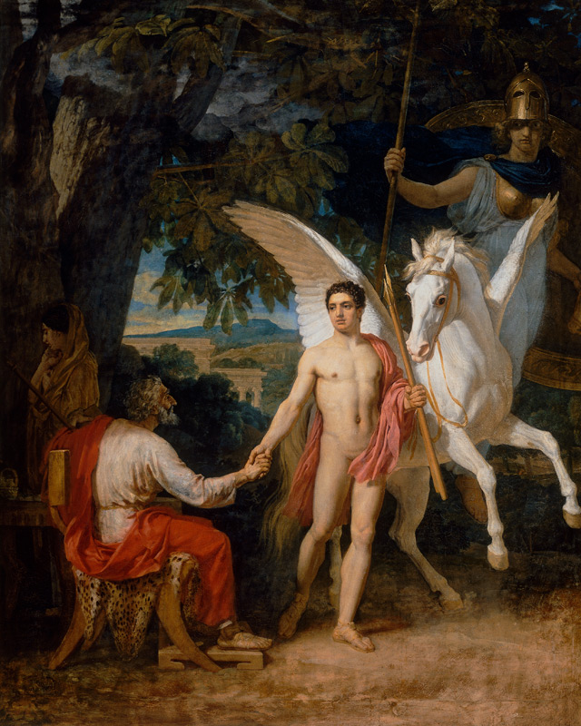 Bellerophon before the fight against the Chimera à Alexander Andrejewitsch Iwanow