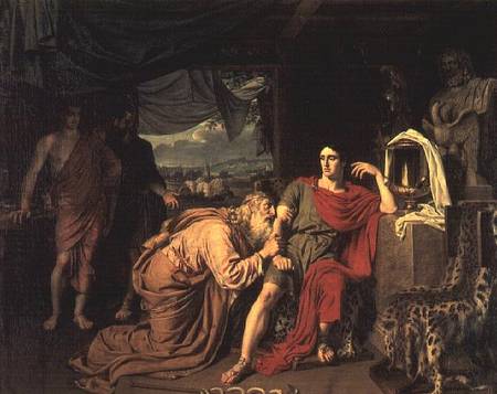 King Priam begging Achilles for the return of Hector's body à Alexander Andrejewitsch Iwanow