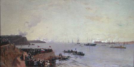 Arrival of Emperor Alexander III (1845-94) at Sevastopol à Alexander Karlovich Beggrow