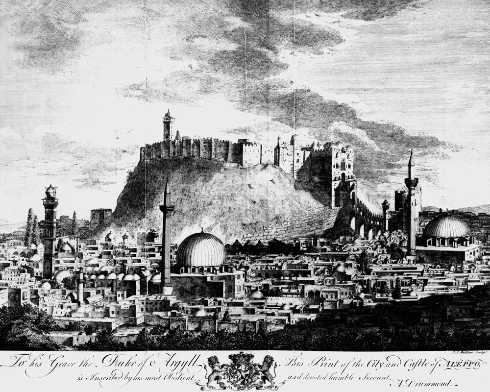A view of the city and castle of Aleppo, Syria à Alexander Drummond