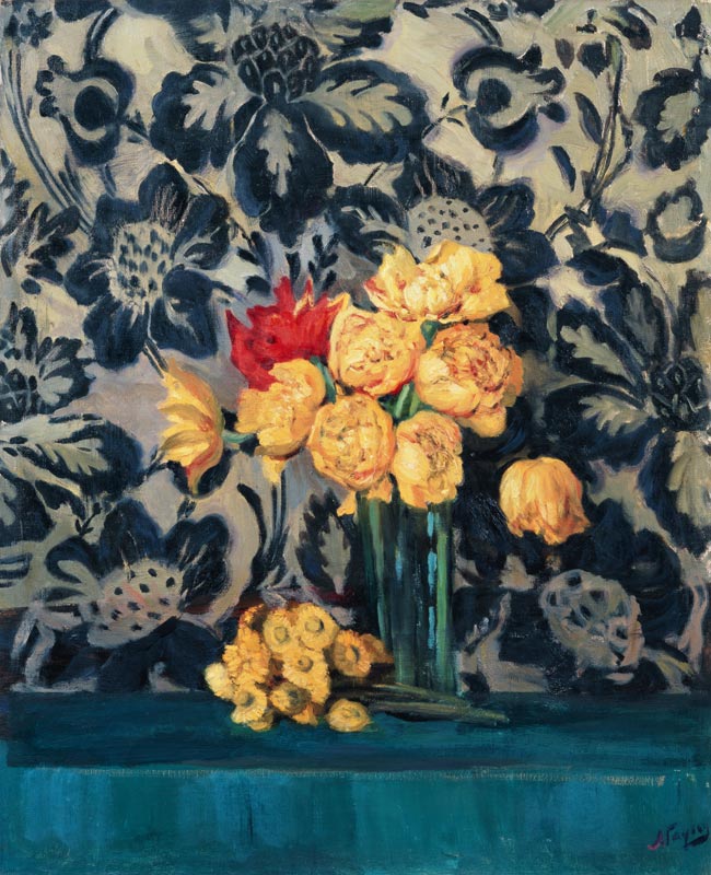 Blumen (Gelb auf Schwarz) à Alexander Fjodorowitsch Gausch