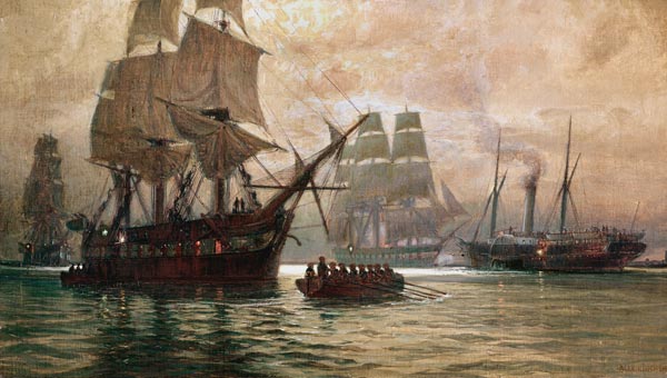Österreichische Schiffe bei der Belagerung von Venedig à Alexander Kirchner