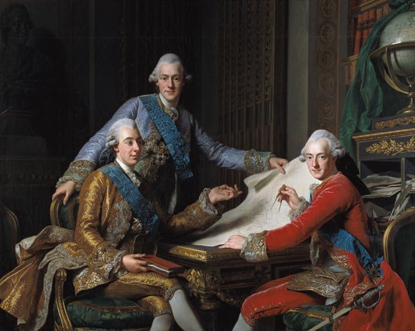 King Gustav III of Sweden (1746-92) and his Brothers à Alexander Roslin