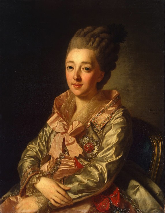 Portrait of Grand Duchess Natalia Alexeyevna of Russia (1755-1776), Princess Wilhelmina Louisa of He à Alexander Roslin