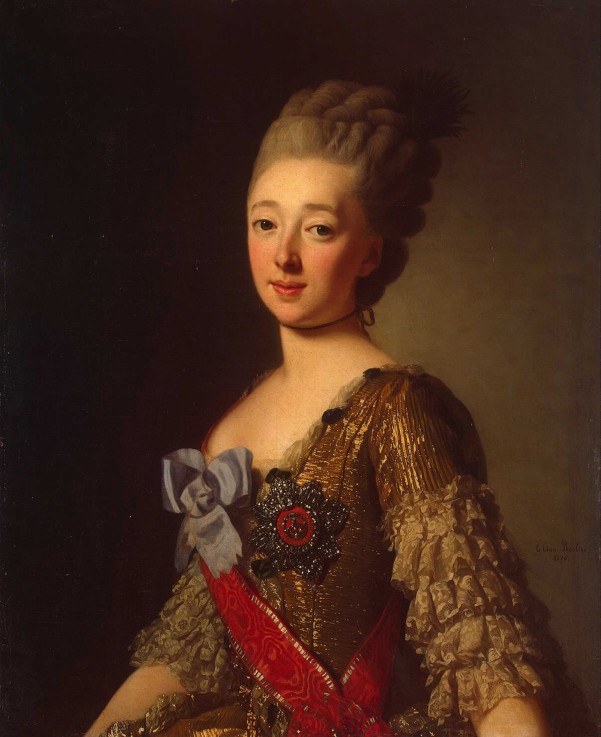 Portrait of Grand Duchess Natalia Alexeyevna of Russia (1755-1776), Princess Wilhelmina Louisa of He à Alexander Roslin