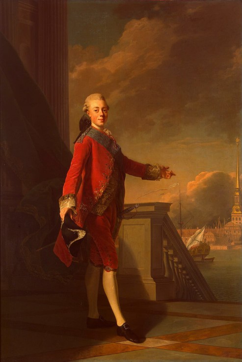 Portrait of Grand Duke Pavel Petrovich (1754-1801) à Alexander Roslin