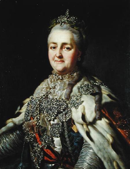 Portrait of Catherine II (1729-96) of Russia à Alexander Roslin