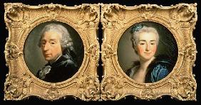 Portraits de Francois Boucher (1703-70) et de son épouse Marie-Jeanne Buseau