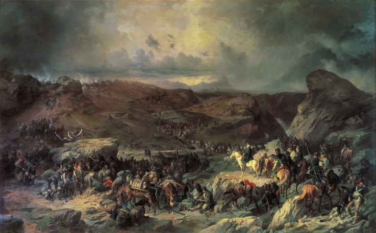 Army of Alexander Suvorov Crossing the St. Gotthard Pass in September 1799 à Alexander von Kotzebue