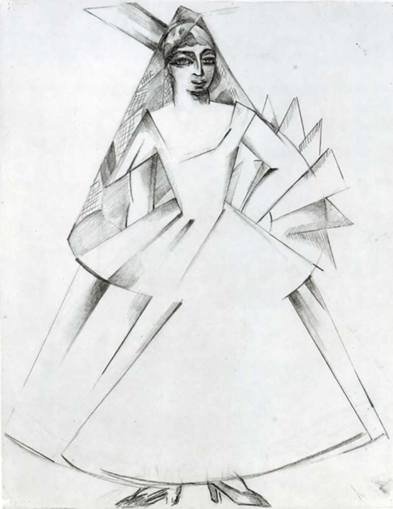 Woman, costume design, 1921 à Alexandra Exter