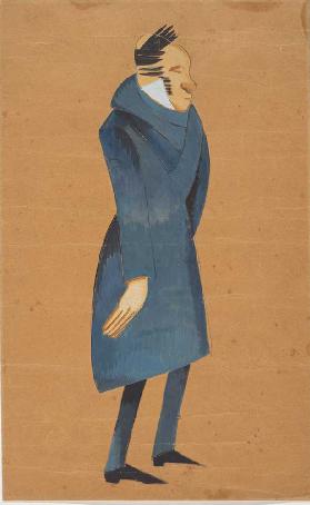 Costume design for the play The Death of Tarelkin by A. Sukhovo-Kobylin