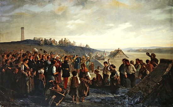 Napoleon III visiting the slate quarries of Angers à Alexandre Antigna