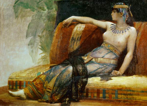 Cleopatra (69-30 BC), preparatory study for 'Cleopatra Testing Poisons on the Condemned Prisoners' à Alexandre Cabanel