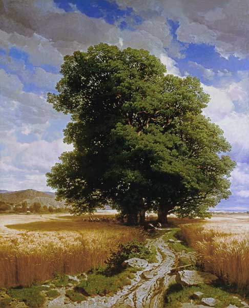 Landscape with Oaks à Alexandre Calame