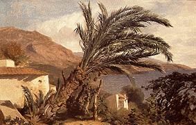 Palmiers sur la Riviera. à Alexandre Calame