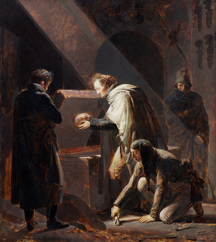 Dominique Vivant Denon (1747-1825) Replacing the bones of Le Cid in his Tomb à Alexandre Evariste Fragonard
