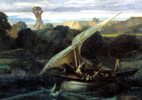 Polyphem und das Schiff des Odysseus à Alexandre Gabriel Decamps