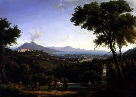 View of Naples from Capodimonte à Alexandre Hyacinthe Dunouy