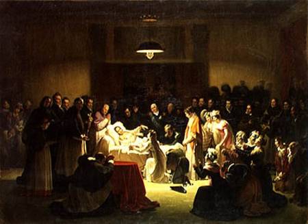 The Last Moments of Charles-Ferdinand of France (1778-1820) in the Administration Room of the Paris à Alexandre Menjaud