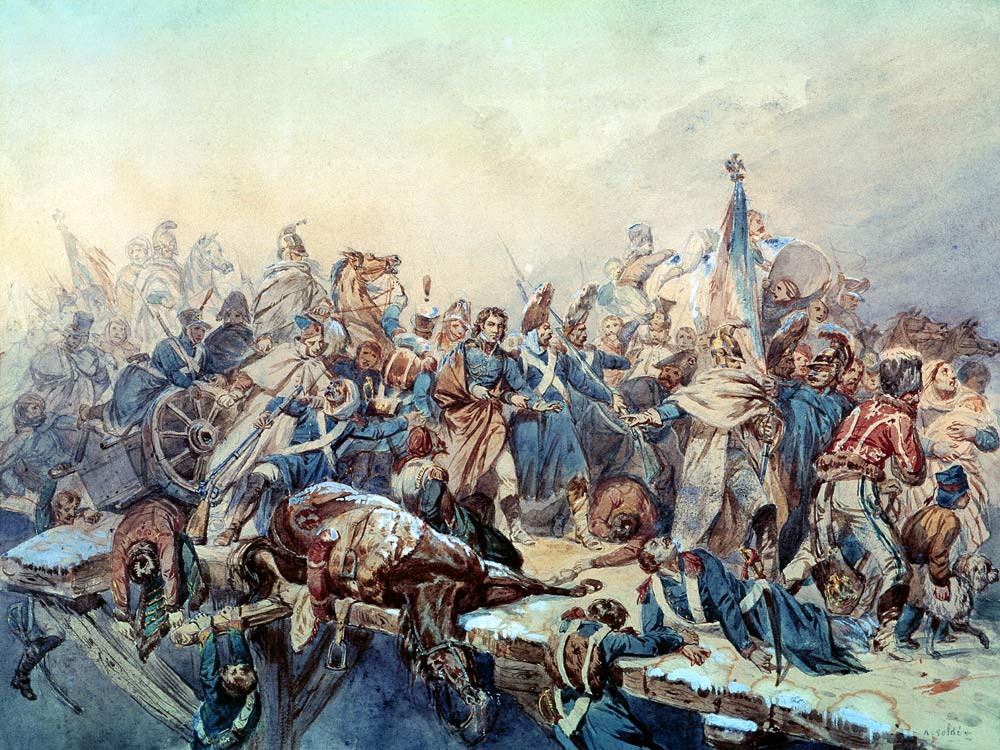 Baron Dominique Larrey (1766-1842) Crossing the Berezina, November 1812 à Alexandre Solde