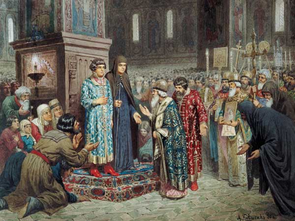 Council calling Michael F. Romanov (1596-1645) to the Reign à Alexej Danilovich Kivschenko
