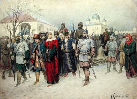 Joining of Great Novgorod, Novgorodians Departing to Moscow à Alexej Danilovich Kivschenko