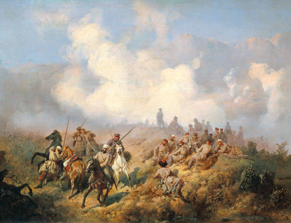 Szene aus dem russisch-türkischen Krieg 1877-1878 à Alexej Danilovich Kivschenko