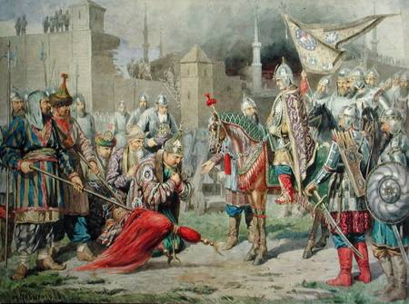 Tsar Ivan IV Vasilyevich the Terrible (1530-84) conquering Kazan à Alexej Danilovich Kivschenko