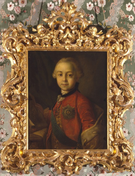 Portrait of Grand Duke Pavel Petrovich (1754-1801) as child à Alexej Petrowitsch Antropow