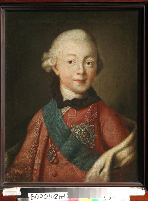 Portrait of Grand Duke Pavel Petrovich (1754-1801) à Alexej Petrowitsch Antropow