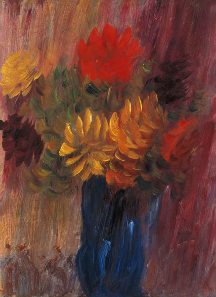 Großes Stillleben (rote und gelbe Dahlien) à Alexej von Jawlensky