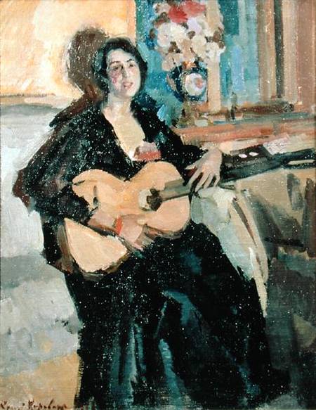 Lady with a Guitar à Alexejew. Konstantin Korovin