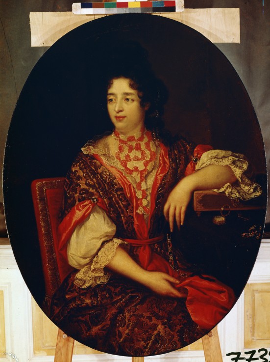 Portrait of a lady-in-waiting à Alexis Simon Belle