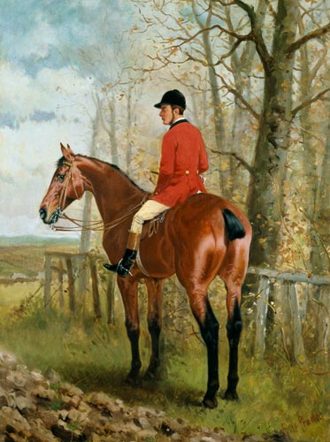Huntsman in Wooded Landscape à Alfred de Prades