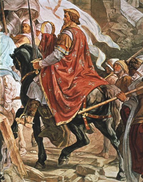 Charlemagne entering Pavia à Alfred Rethel