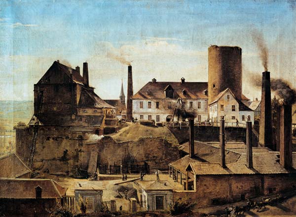 The Harkort Factory at Burg Wetter à Alfred Rethel