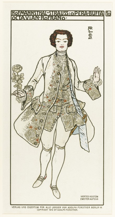 Costume Design for the opera "Der Rosenkavalier (The Knight of the Rose)" by Richard Strauss à Alfred Roller