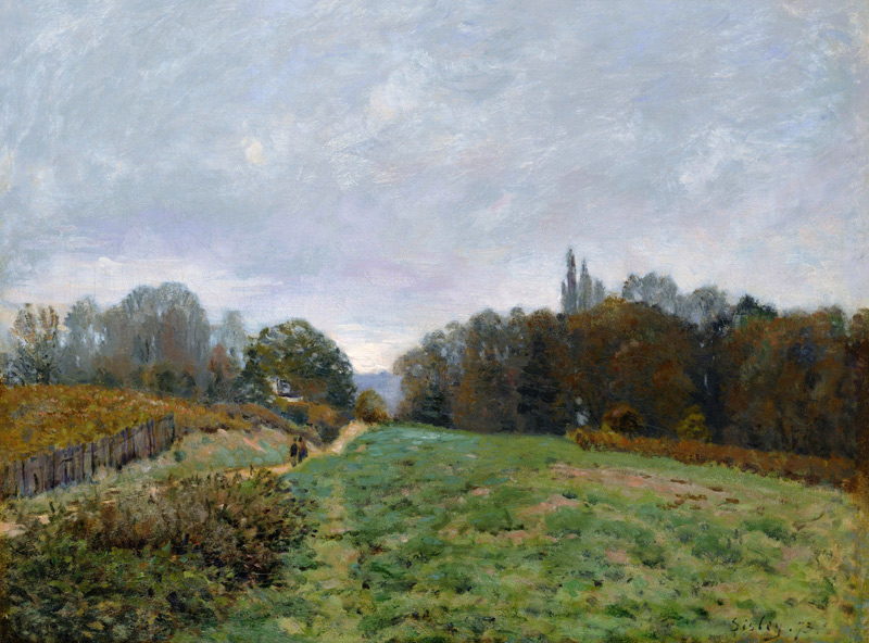 Landscape at Louveciennes à Alfred Sisley
