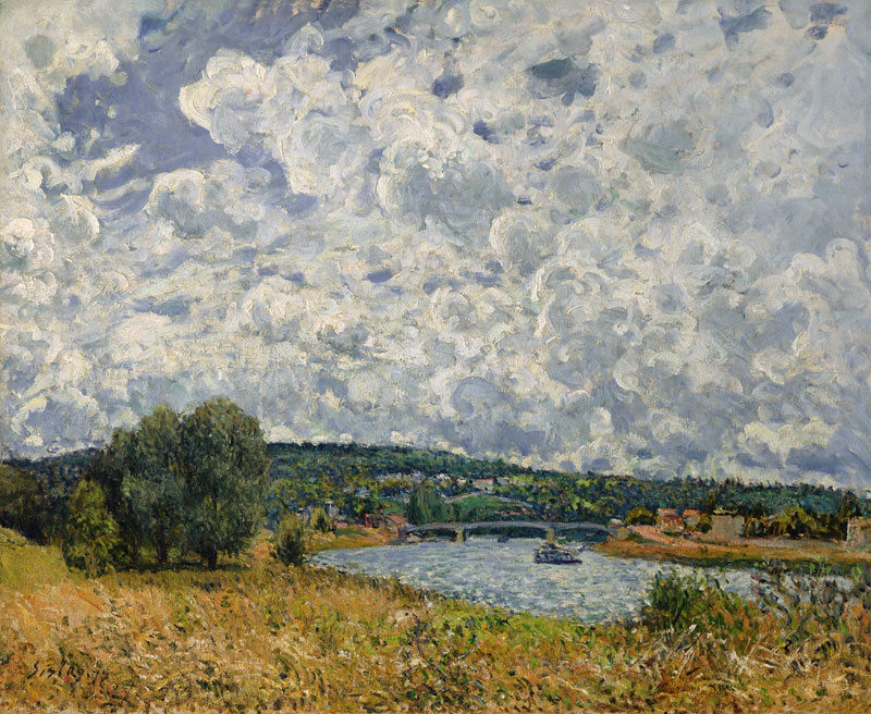 The Seine at Suresnes à Alfred Sisley