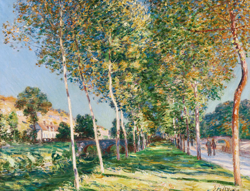 Allée de peupliers  à Alfred Sisley