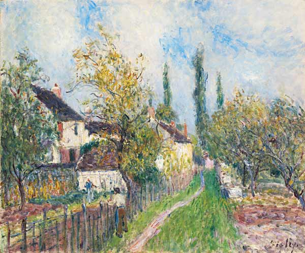 A path at Les Sablons à Alfred Sisley