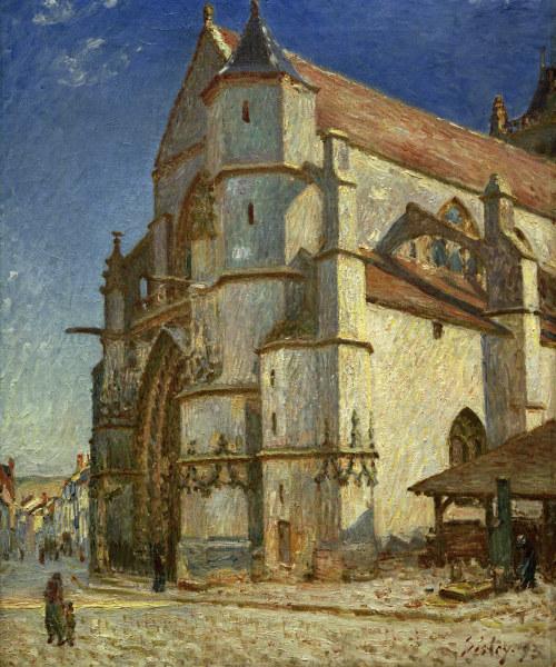 A.Sisley, Die Kirche von Moret à Alfred Sisley