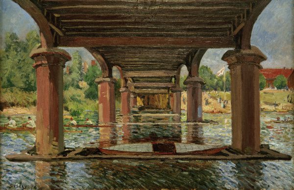 A.Sisley,Unter d. Brücke v.Hampton Court à Alfred Sisley